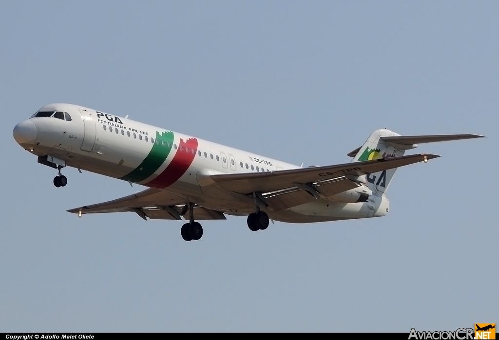 CS-TPB - Fokker 100 - PGA Express