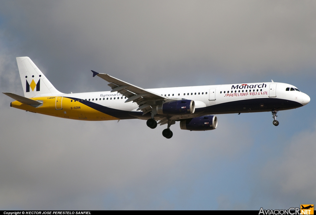 G-OZBN - Airbus A321-231 - Monarch Airlines