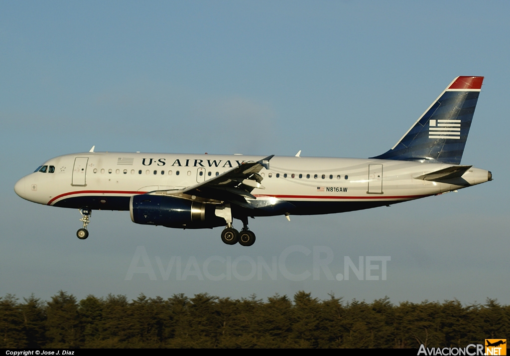 N816AW - Airbus A319-132 - US Airways