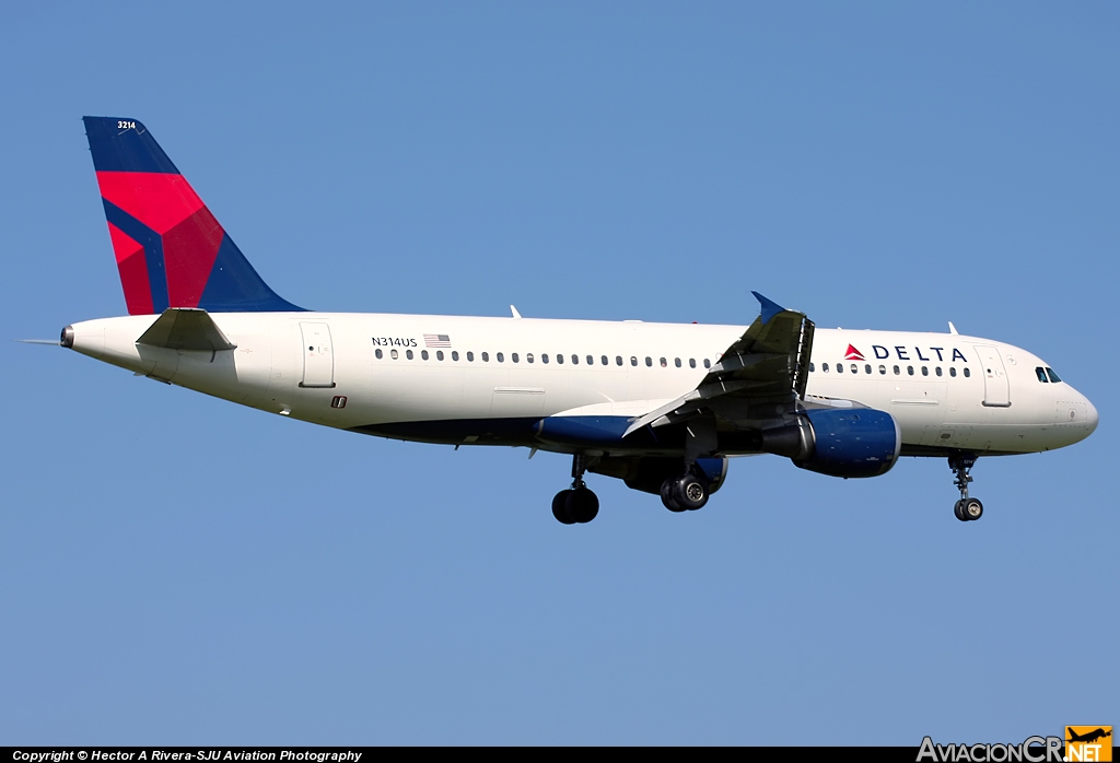 N314US - Airbus A320-211 - Delta Air Lines