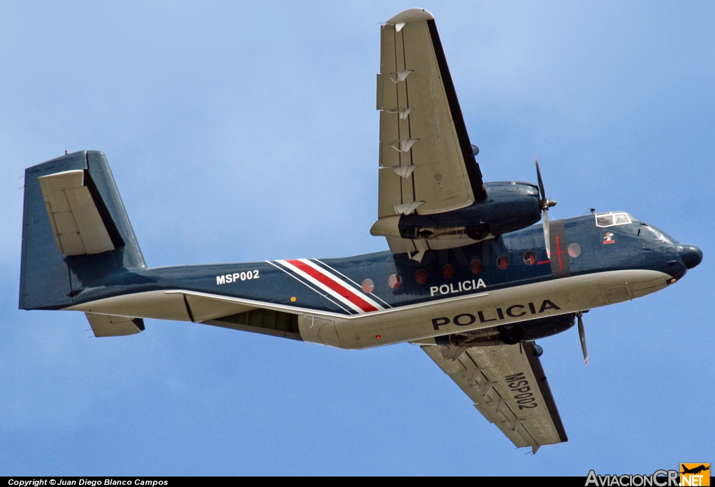 MSP002 - De Havilland Canada C-7A Caribou - Ministerio de Seguridad Pública - Costa Rica