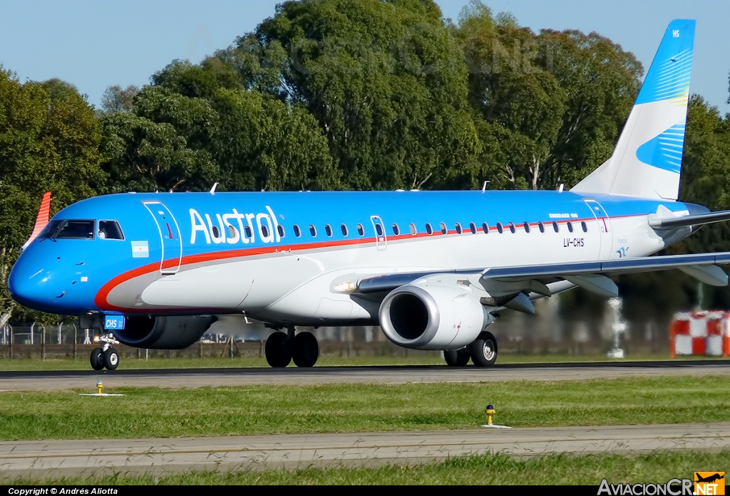 LV-CHS - Embraer 190-100IGW - Austral Líneas Aéreas