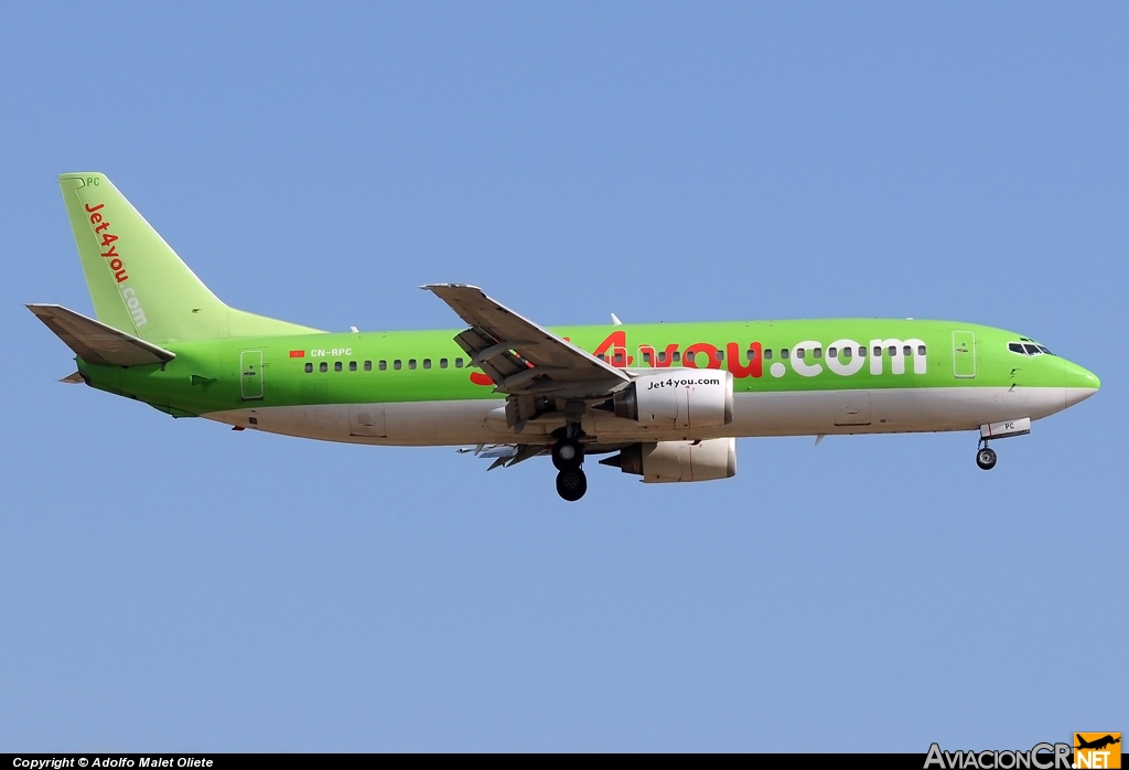 CN-RPC - Boeing 737-4K5 - Jet4You