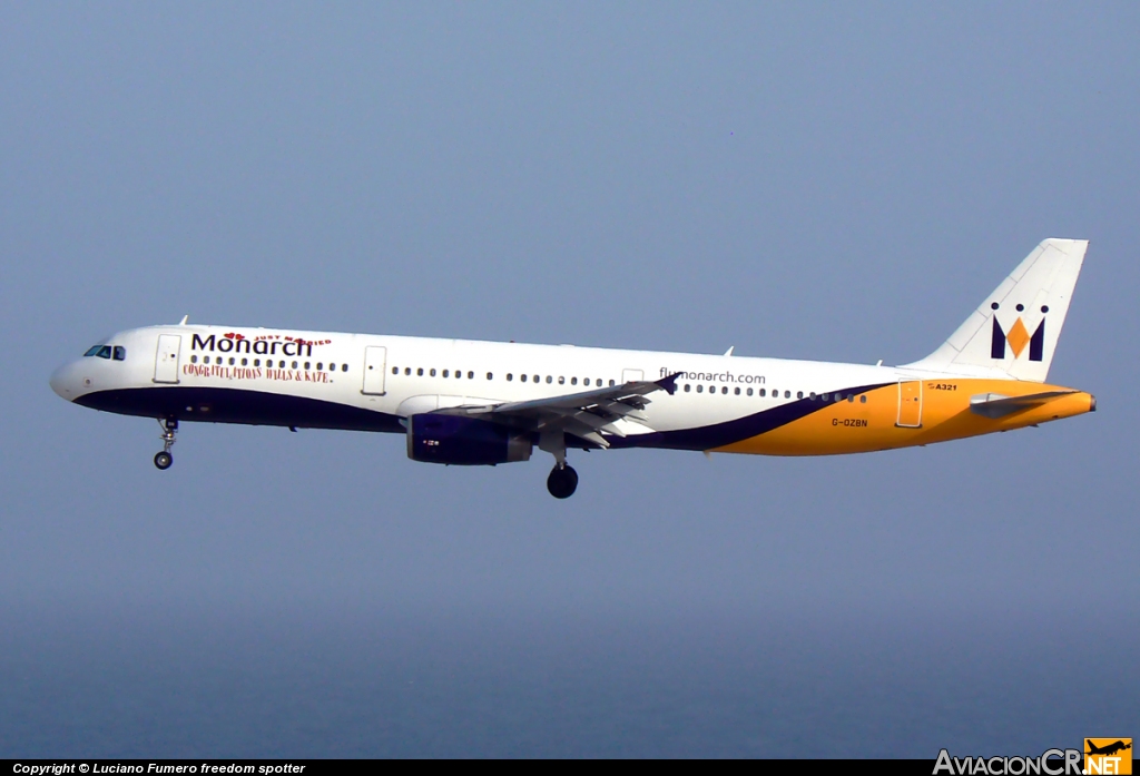 G-OZBN - Airbus A321-231 - Monarch Airlines