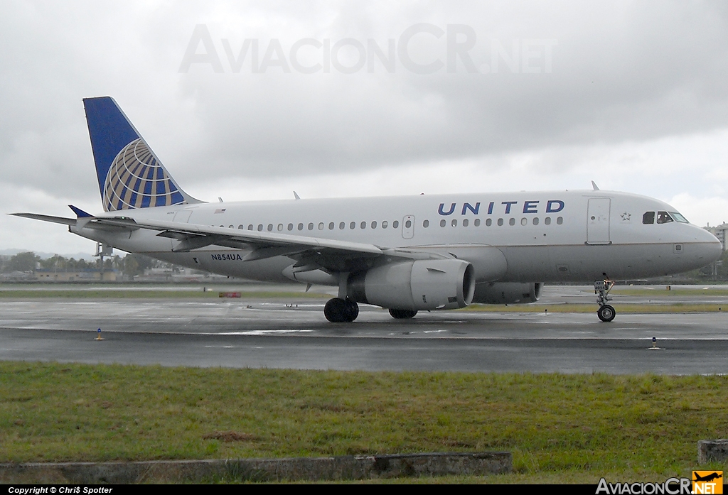 N854UA - Airbus A319-131 - United Airlines