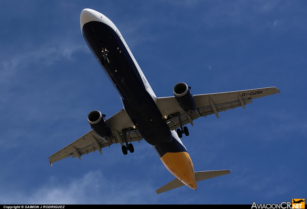 G-OZBI - Airbus A321-231 - Monarch Airlines