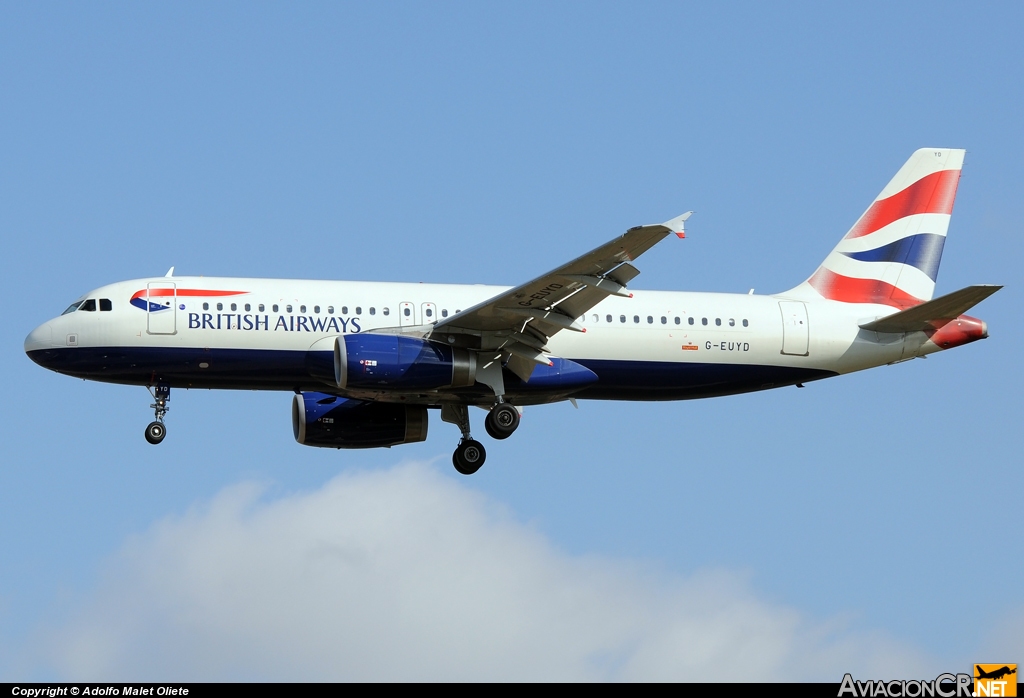 G-EUYD - Airbus A320-232 - British Airways