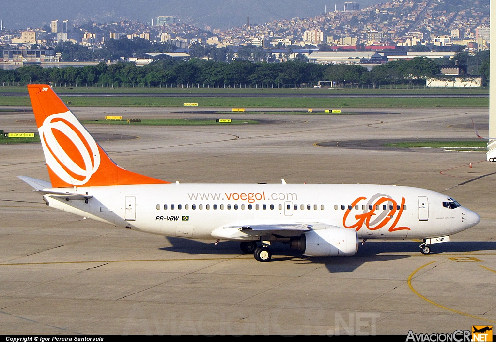 PR-VBW - Boeing 737-7BX - Gol Transportes Aereos