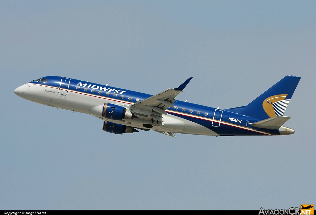N874RW - Embraer 170-100SE - Midwest Airlines (Republic Airlines)