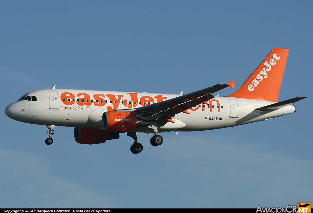 G-EZAT - Airbus A319-111 - EasyJet Airline