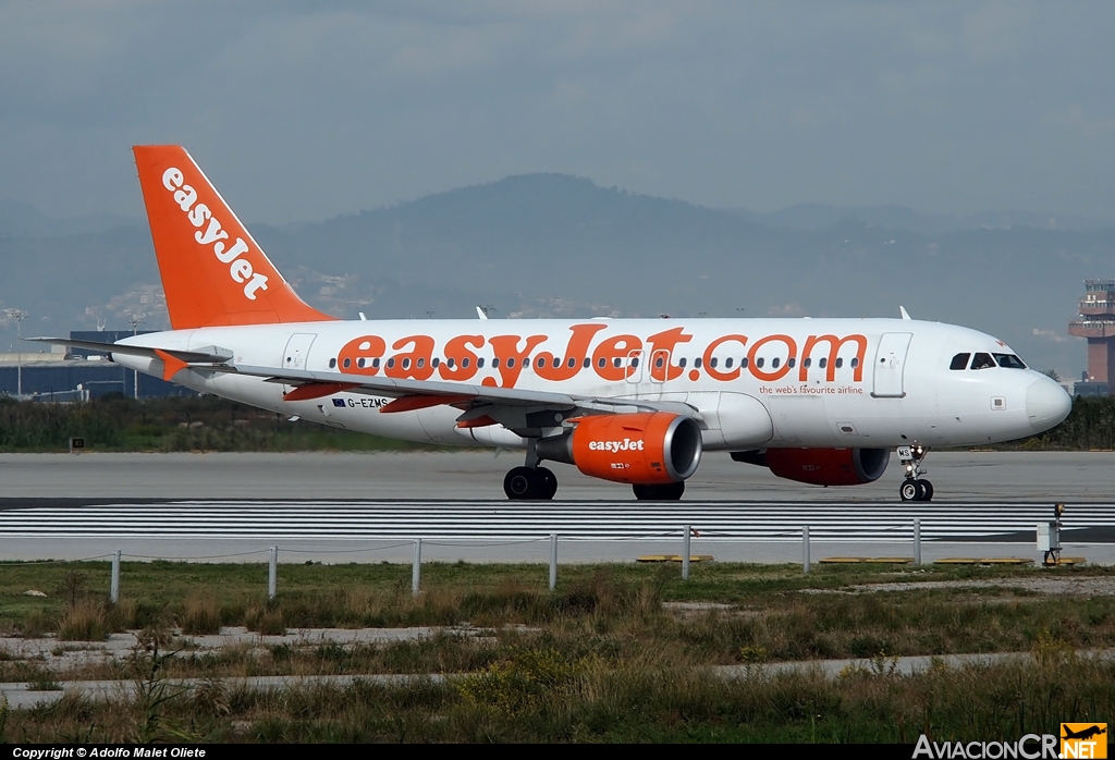 G-EZMS - Airbus A319-111 - EasyJet Airline