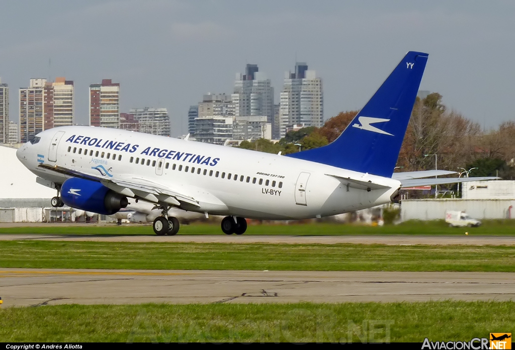 LV-BYY - Boeing 737-7BD - Aerolineas Argentinas