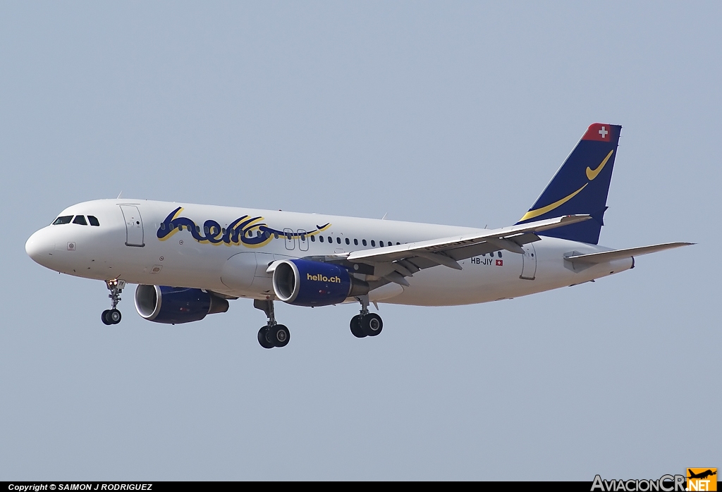 HB-JIY - Airbus A320-214 - Hello