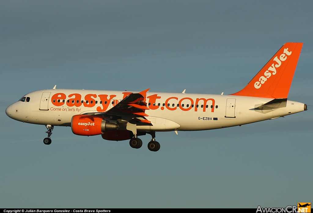 G-EZBV - Airbus A319-111 - EasyJet Airlines