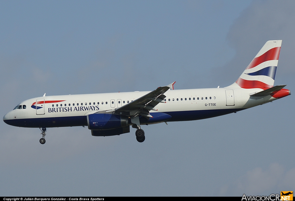 G-TTOE - Airbus A320-232 - British Airways
