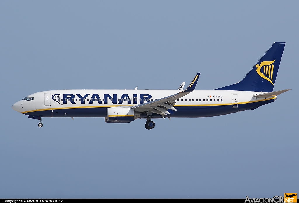 EI-EFX - boeing 737-8AS - Ryanair