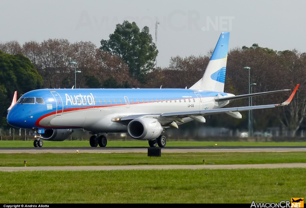 LV-CIE - Embraer 190-100IGW - Austral Líneas Aéreas