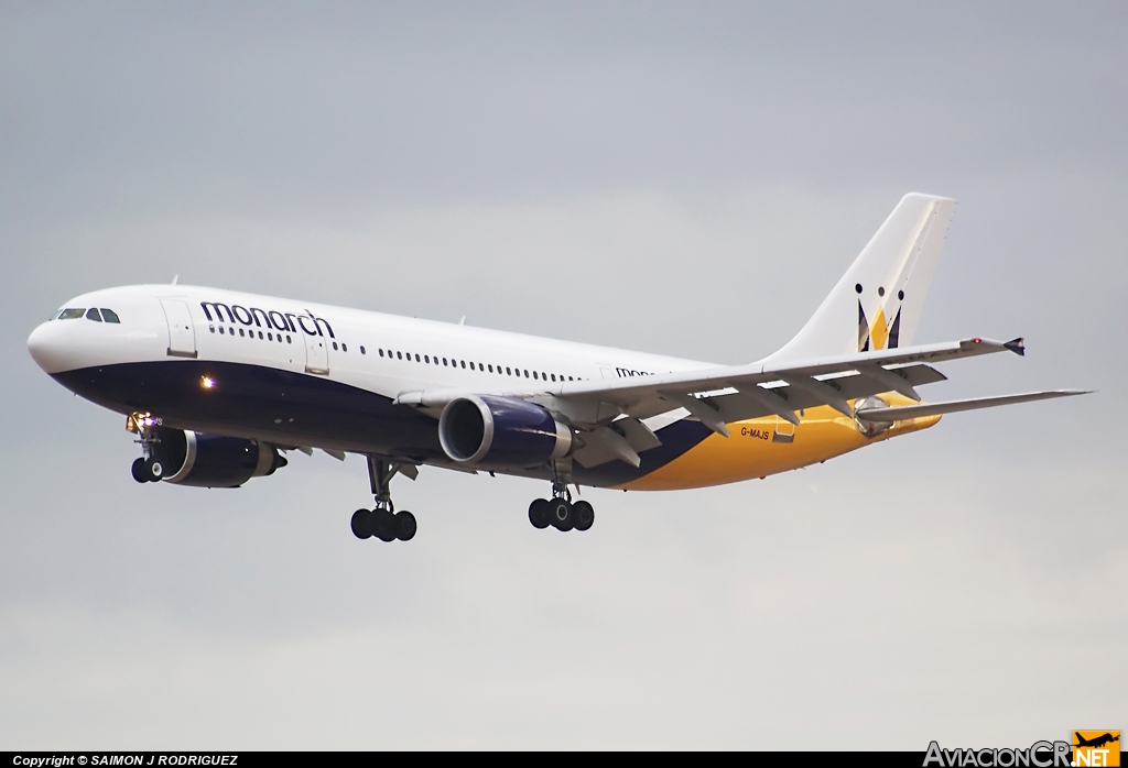 G-MAJS - Airbus A300B4-605R - Monarch Airlines
