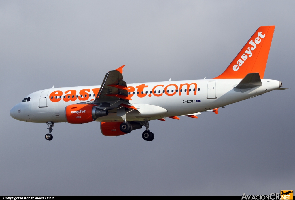 G-EZGJ - Airbus A319-111 - EasyJet Airline