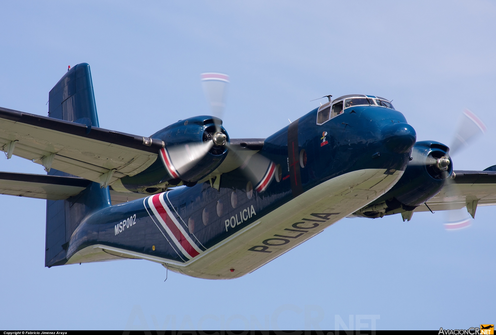 MSP002 - De Havilland Canada C-7A Caribou - Ministerio de Seguridad Pública - Costa Rica