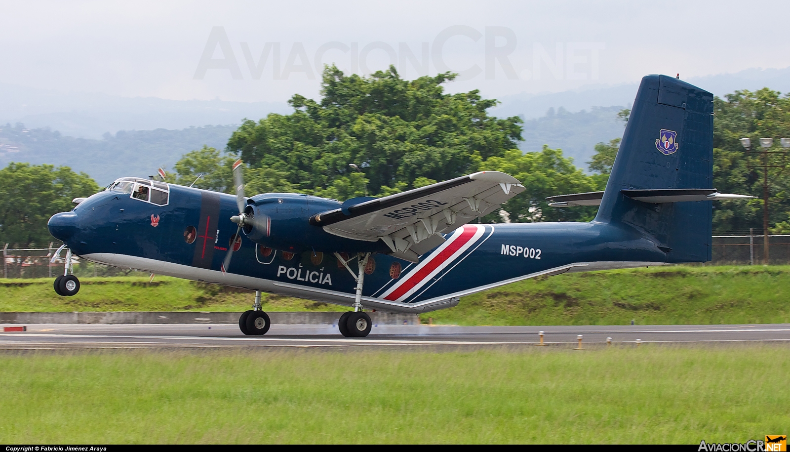 MSP002 - De Havilland Canada C-7A Caribou - Ministerio de Seguridad Pública - Costa Rica