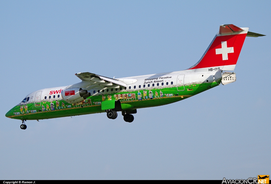 HB-IYS - British Aerospace Avro 146-RJ100 - Swiss International Air Lines