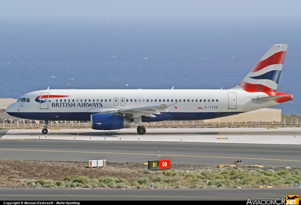 G-TTOE - Airbus A320-232 - British Airways