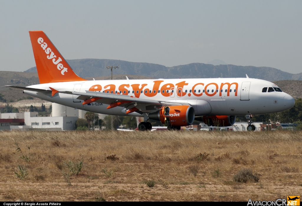 G-EZGK - Airbus A319-111 - EasyJet Airline