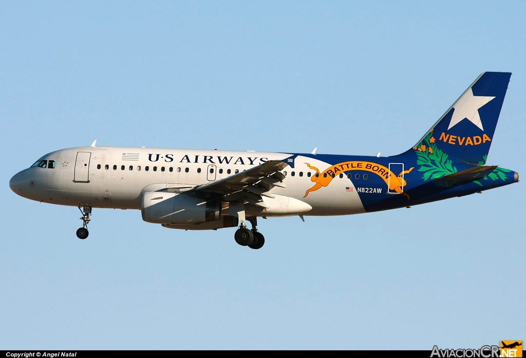 N822AW - Airbus A319-132 - US Airways