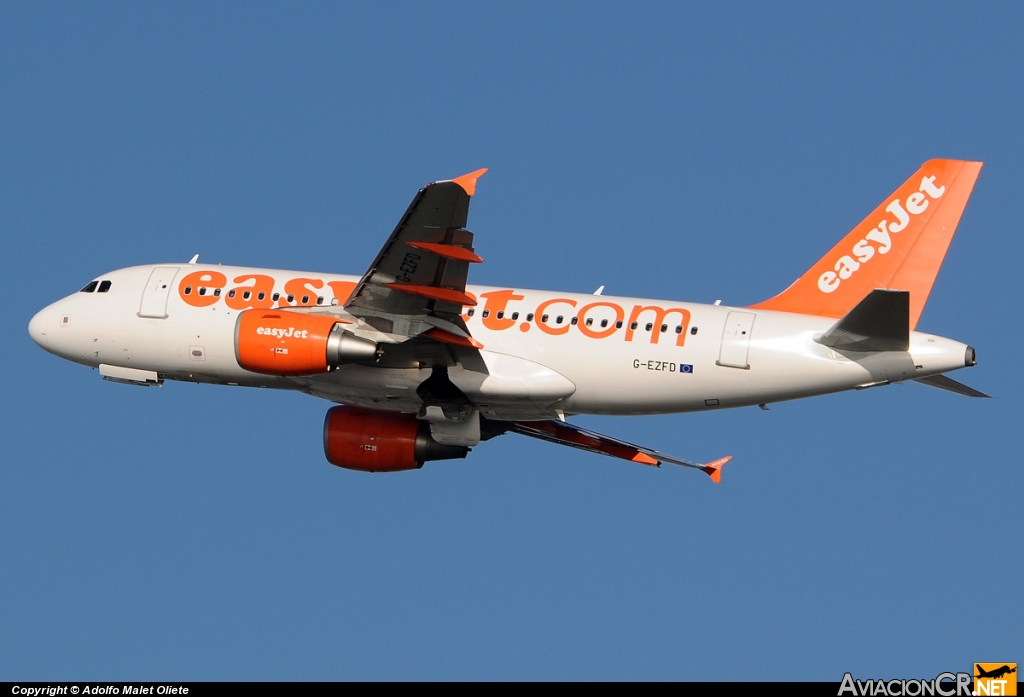 G-EZFD - Airbus A319-111 - EasyJet Airlines