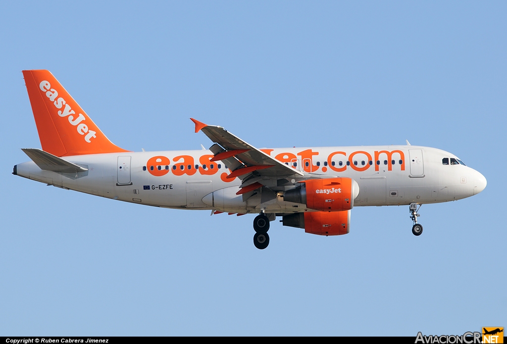 G-EZFE - Airbus A319-111 - EasyJet Airline