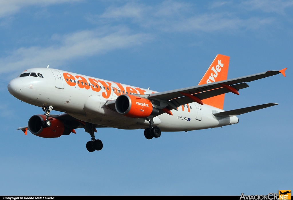 G-EZFB - Airbus A319-111 - EasyJet Airline