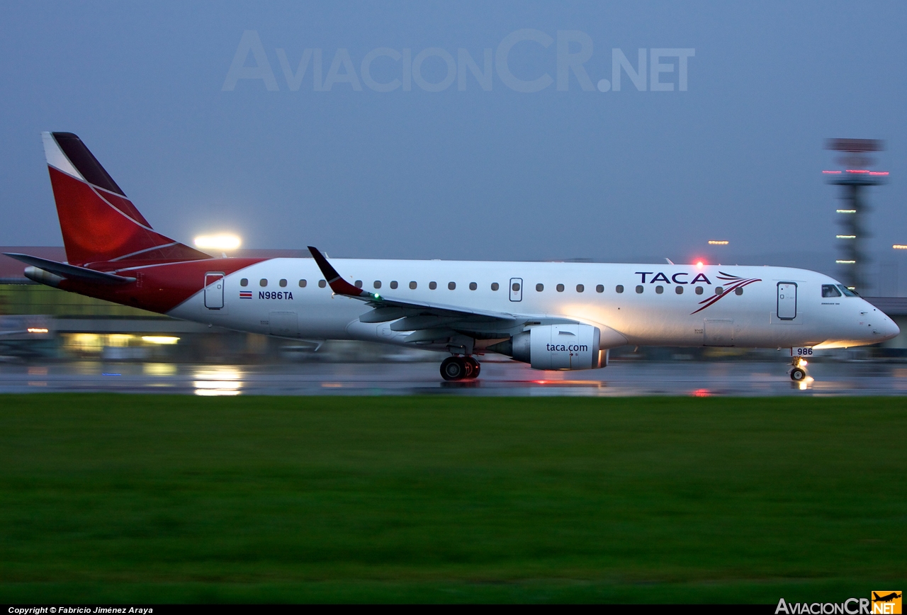 N986TA - Embraer 190-100IGW - TACA