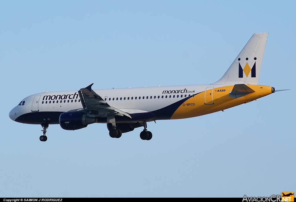 G-MPCD - Airbus A320-212 - Monarch Airlines