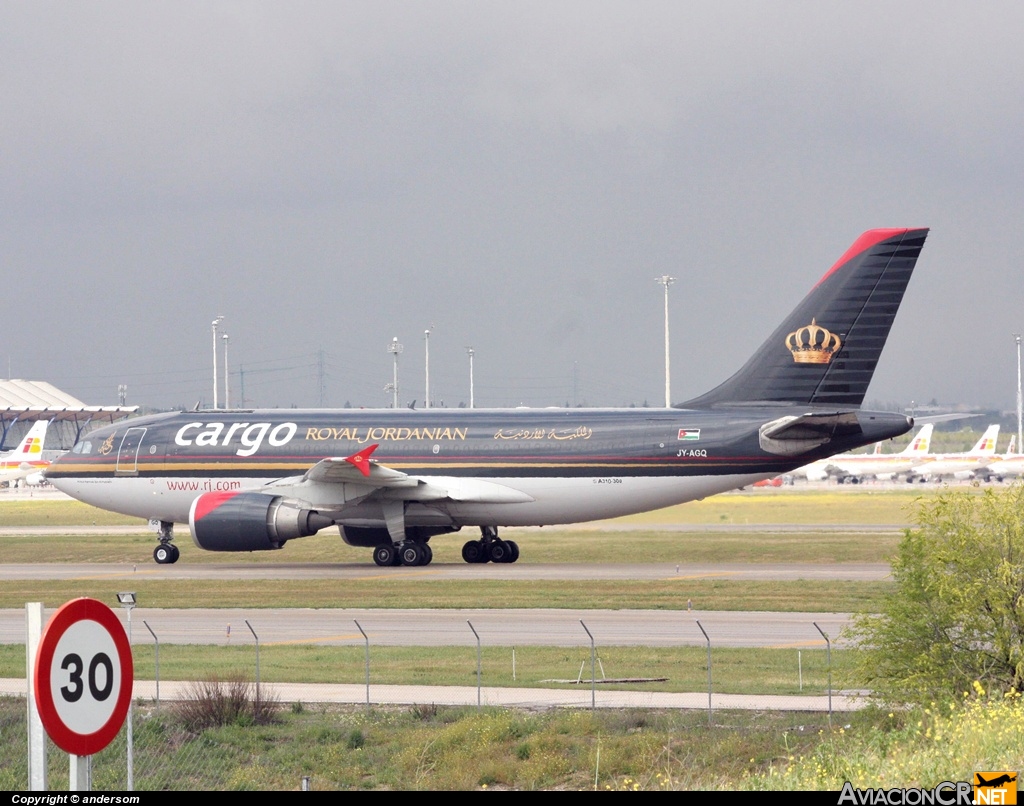 JY-AGQ - Airbus A310-304(F) - Royal Jordanian Cargo