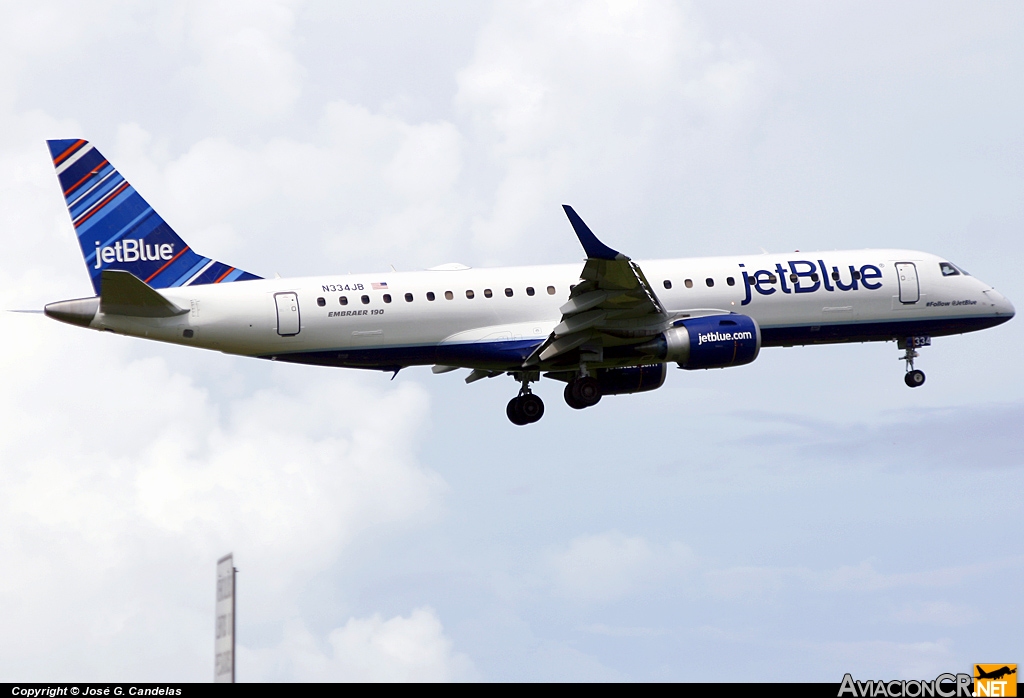 N334JB - Embraer 190-100IGW - Jet Blue