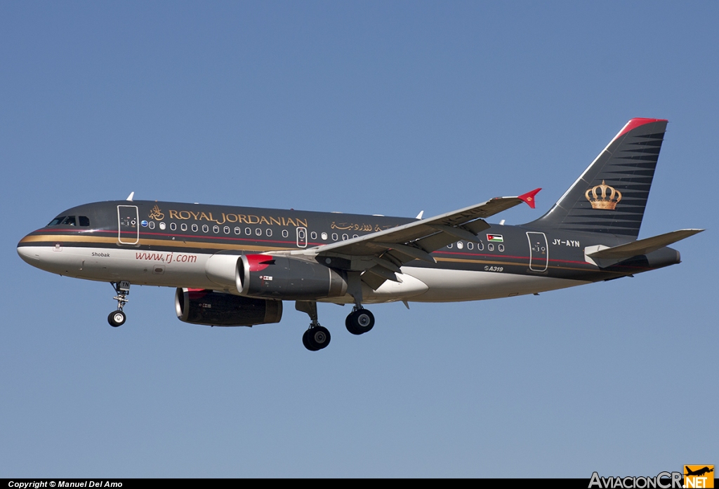 JY-AYN - Airbus A319-132 - Royal Jordanian