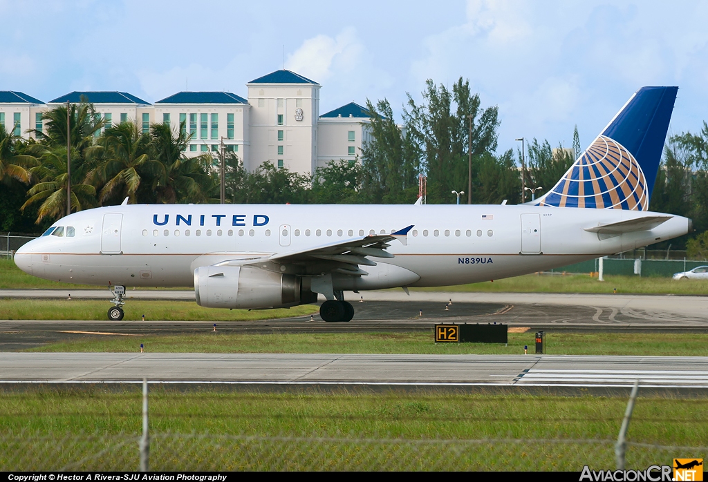 N839UA - Airbus A319-131 - United Airlines