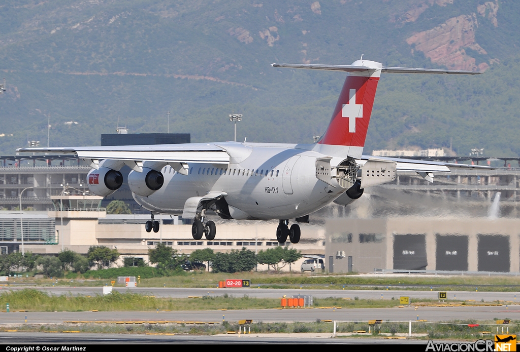 HB-IYY - British Aerospace Avro RJ100 - Swiss European Air Lines
