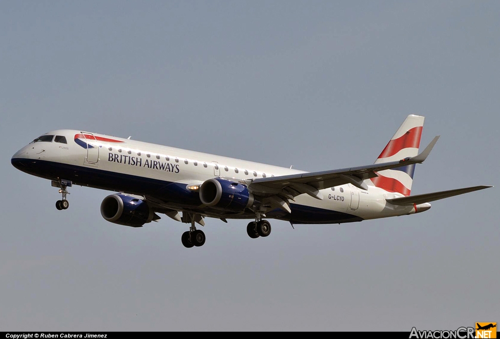 G-LCYO - Embraer 190-100SR - BA CityFlyer