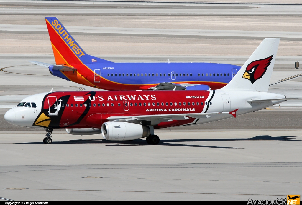 N837AW - Airbus A319-132 - US Airways