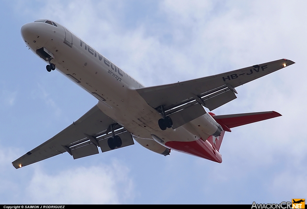 HB-JVF - Fokker 100(F28-0100) - Helvetic