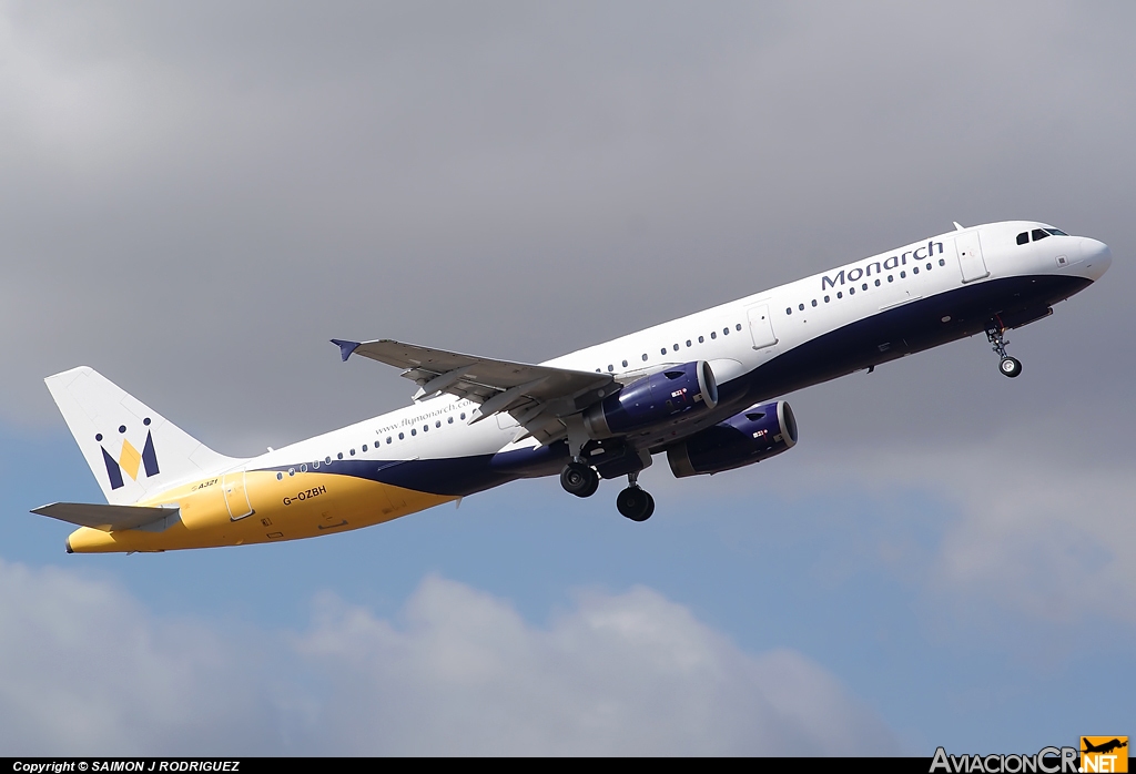 G-OZBH - Airbus A321-231 - Monarch Airlines
