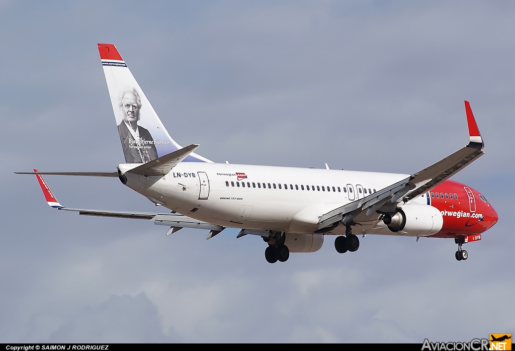 LN-DYB - Boeing 737-8JP - Norwegian Air Shuttle