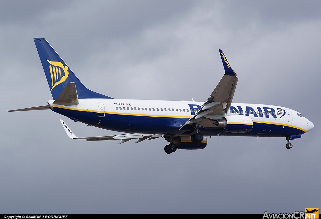 EI-EFX - boeing 737-8AS - Ryanair