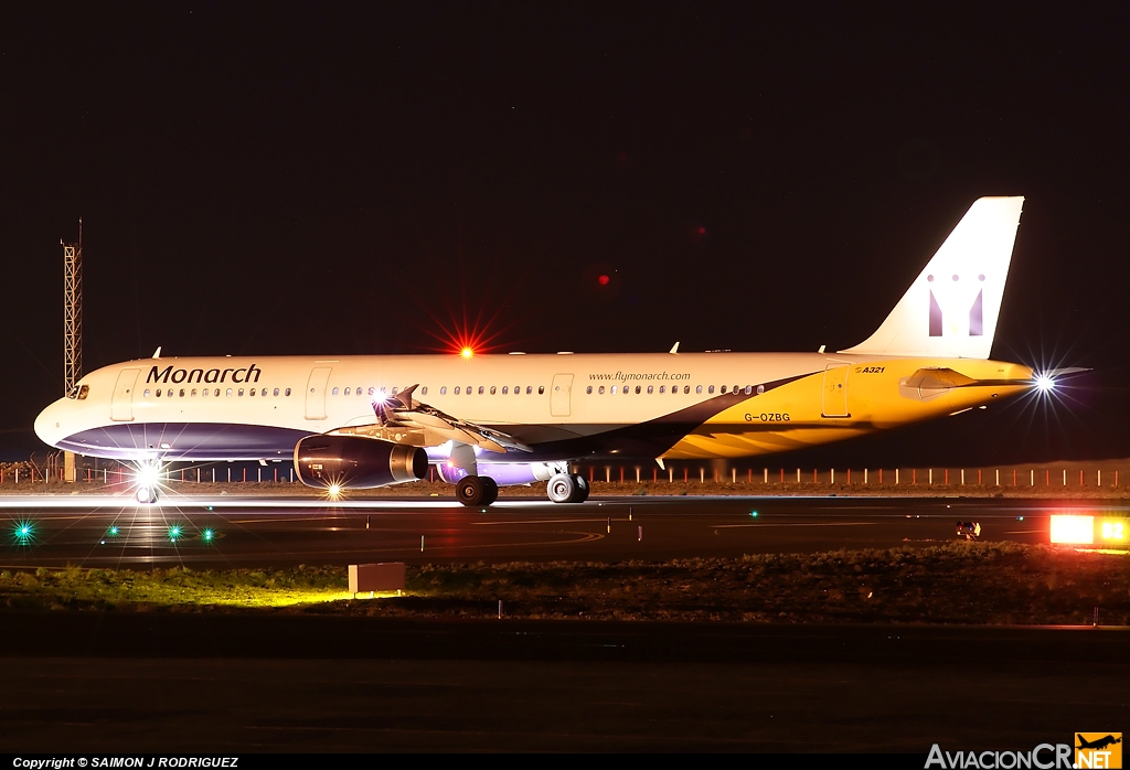 G-OZBG - Airbus A321-231 - Monarch Airlines