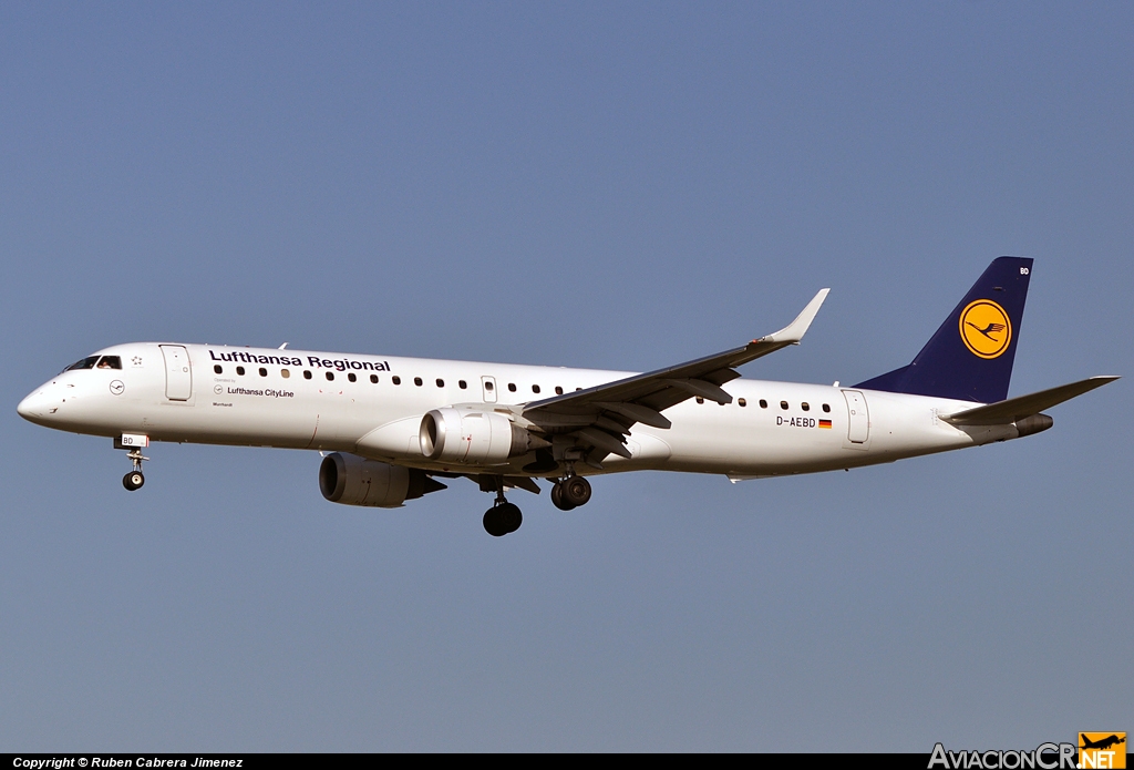 D-AEBD - Embraer ERJ-190-200LR 195LR - Lufthansa Cityline