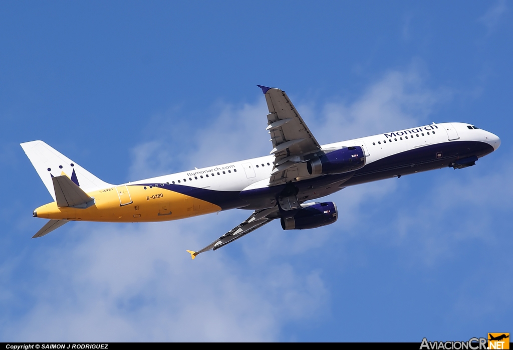 G-OZBO - Airbus A321-231 - Monarch Airlines