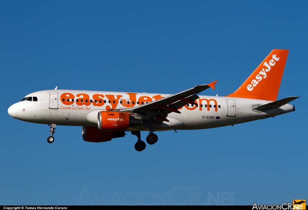 G-EZBF - Airbus A319-111 - EasyJet Airlines