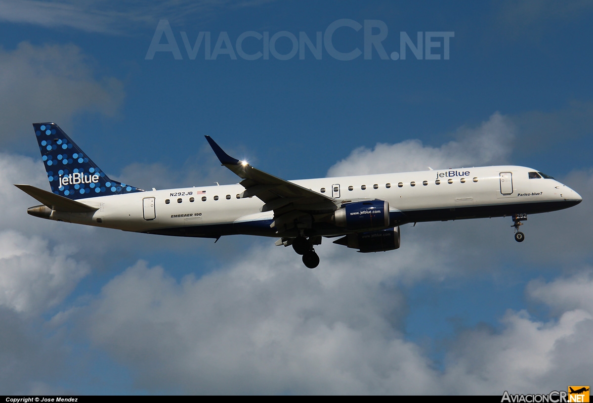 N292JB - Embraer 190-100IGW - Jet Blue